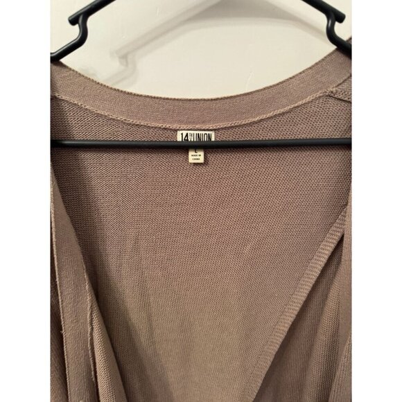 14th and union women's tan cardigan size large - Picture 2 of 5